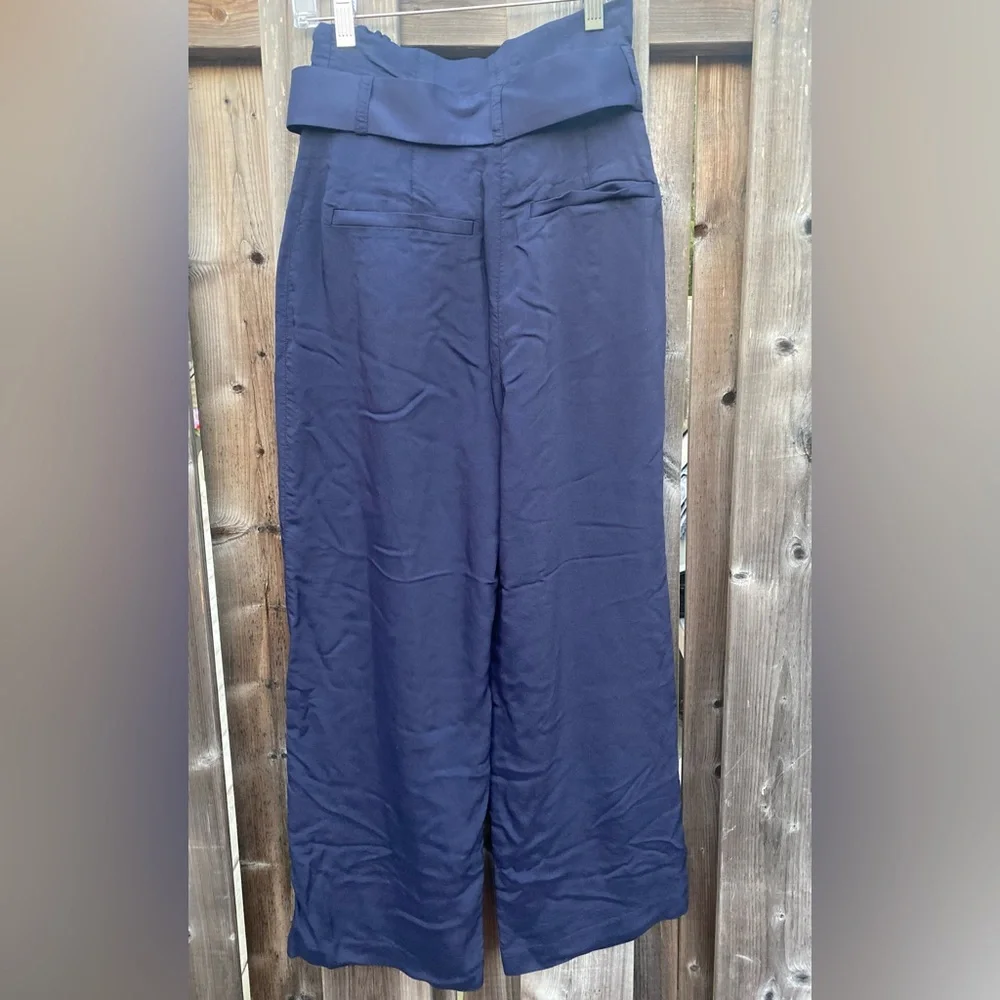 Ted Baker Navy Blue Kendyl Wide Leg Trousers Size 0 - Picture 4 of 6